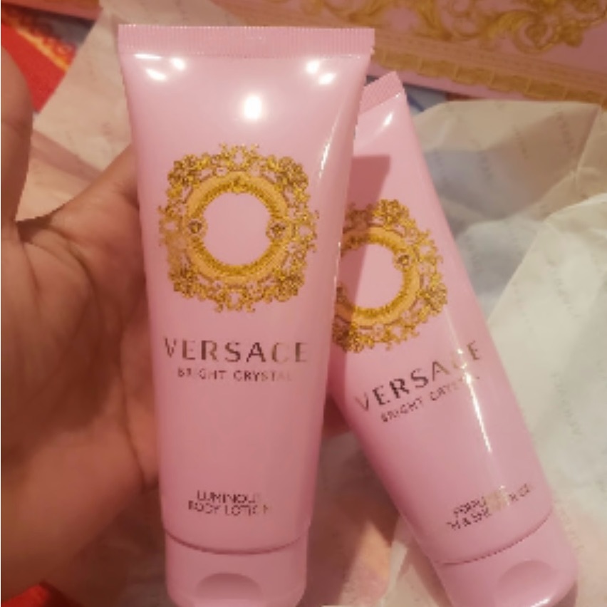 Versace Bright Crystal Pink And Gold Lotion  Shower Gel Bundle